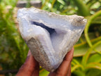 Natural Blue Lace Agate Geode Specimens x 4 From Nsanje, Malawi