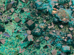 Natural Large Dioptase On Dolomite Specimen with Malachite x 1 From Likasi, Congo
