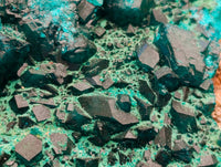 Natural Large Dioptase On Dolomite Specimen with Malachite x 1 From Likasi, Congo