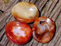 Polished Carnelian Agate Gemstone Bowl x 6 From Madagascar