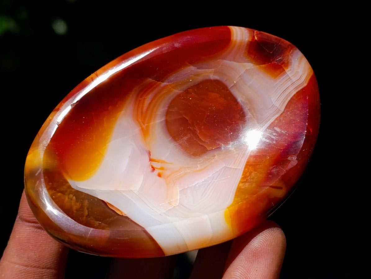 Polished Carnelian Agate Gemstone Bowl x 6 From Madagascar