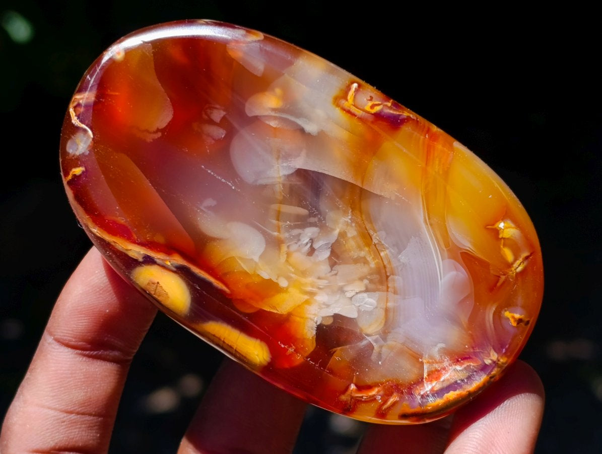 Polished Carnelian Agate Gemstone Bowl x 6 From Madagascar