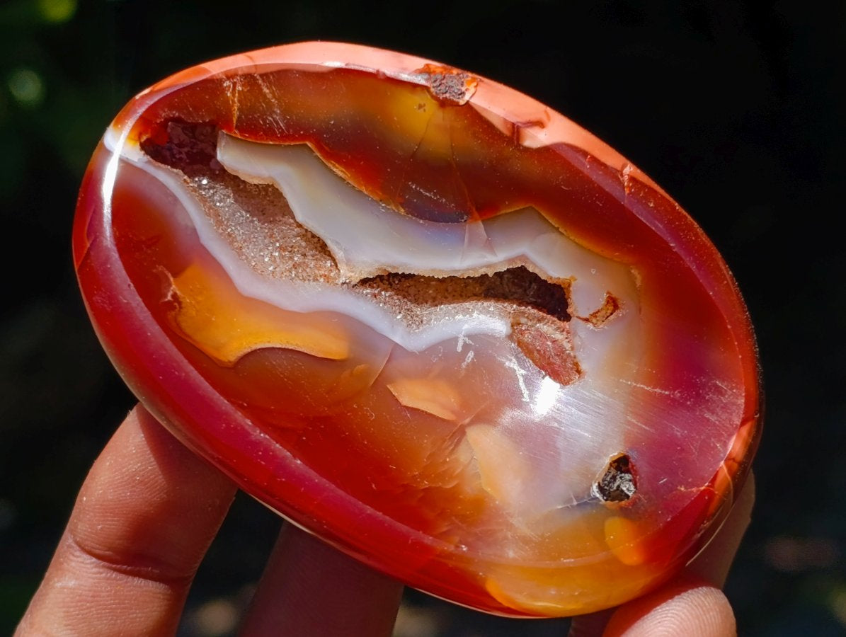 Polished Carnelian Agate Gemstone Bowl x 6 From Madagascar