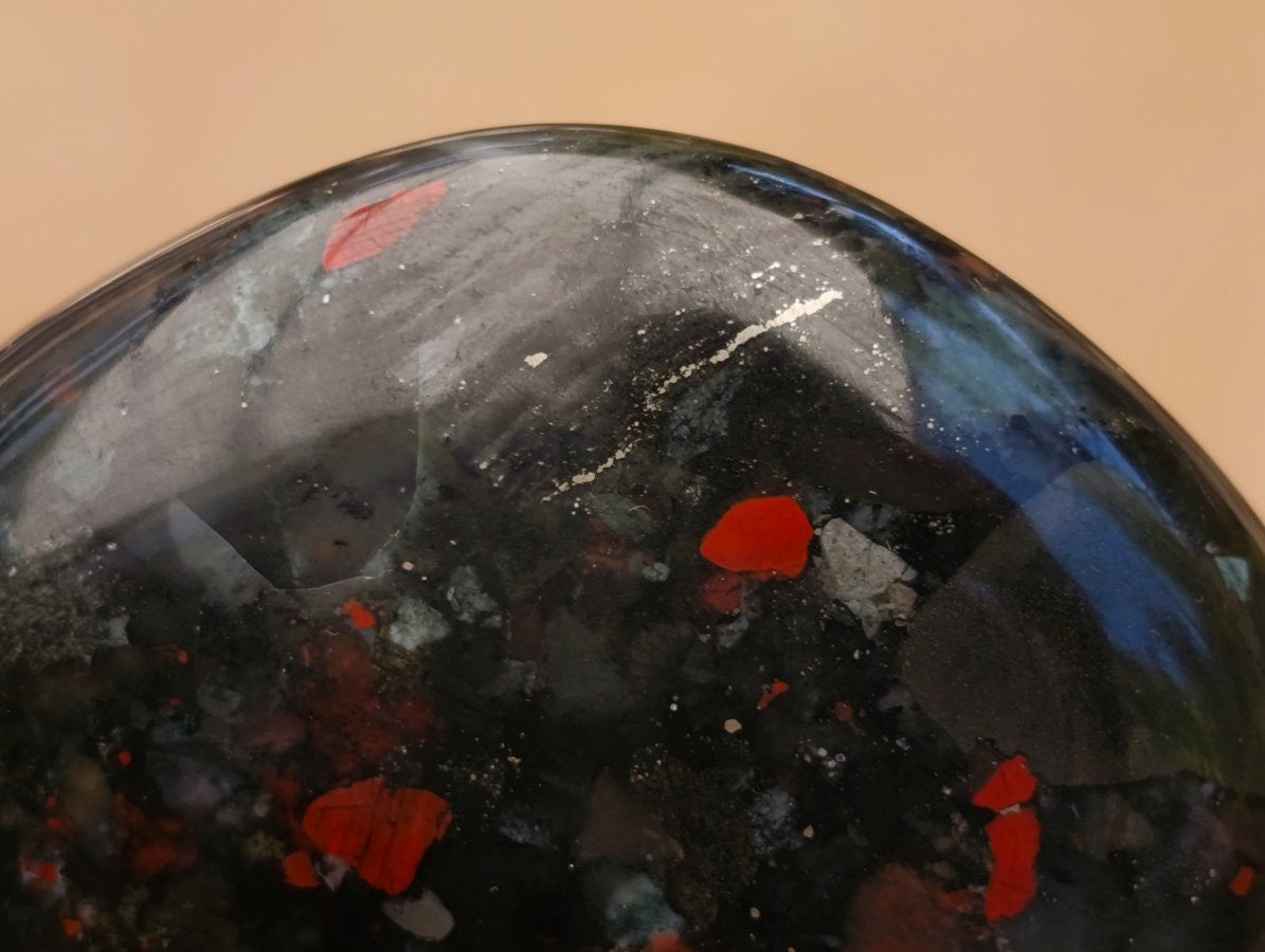 Polished Bloodstone Standing Free Forms x 2 From Swaziland