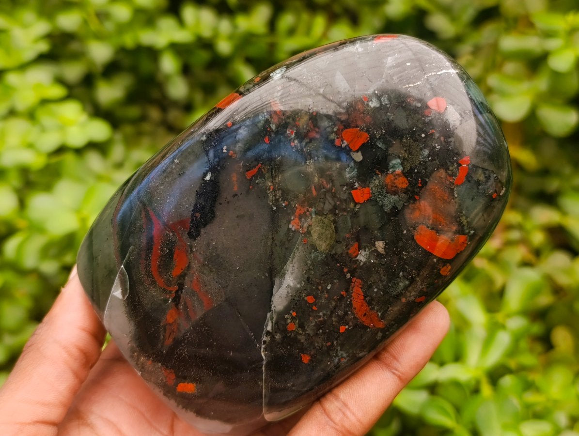 Polished Bloodstone Standing Free Forms x 2 From Swaziland