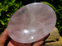 Polished Gemmy Rose Quartz Bowls x 3 From Madagascar