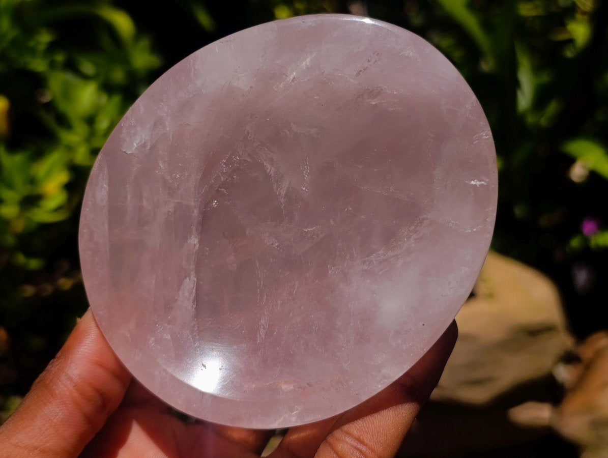 Polished Gemmy Rose Quartz Bowls x 3 From Madagascar