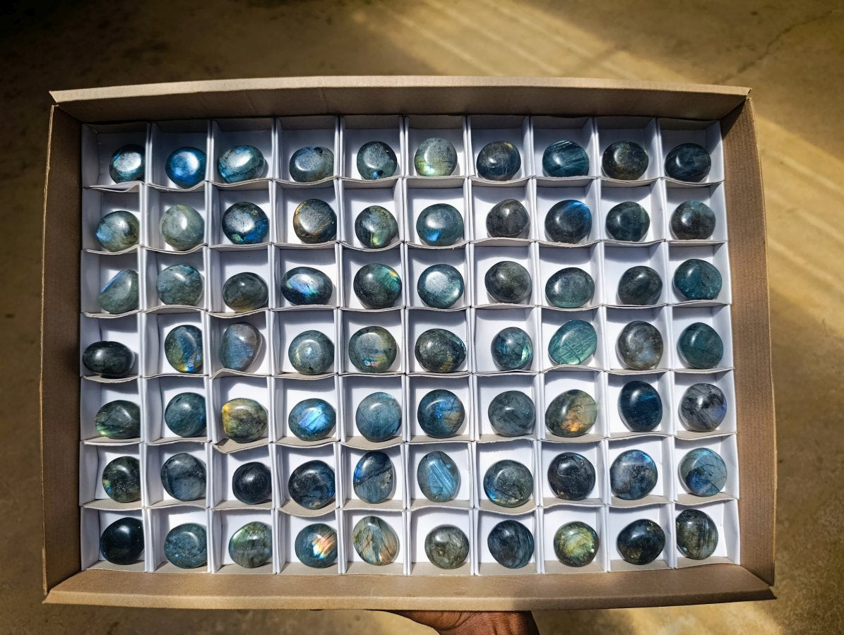 Polished Rounded Labradorite Free Forms x 70 From Madagascar