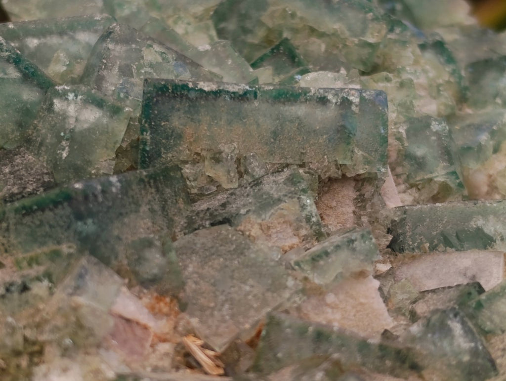 Natural Cubic Green Fluorite Cluster Specimen x 2 From Mandrosonoro, Madagascar