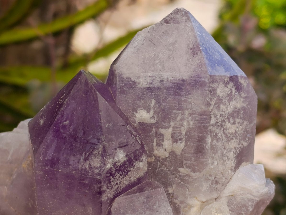 Natural Jacaranda Amethyst Crystal Clusters x 2 From Mumbwa, Zambia
