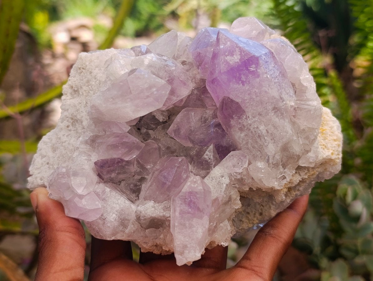 Natural Jacaranda Amethyst Crystal Clusters x 2 From Mumbwa, Zambia