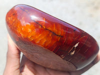 Polished Carnelian Agate Gemstone Bowls x 2 From Madagascar