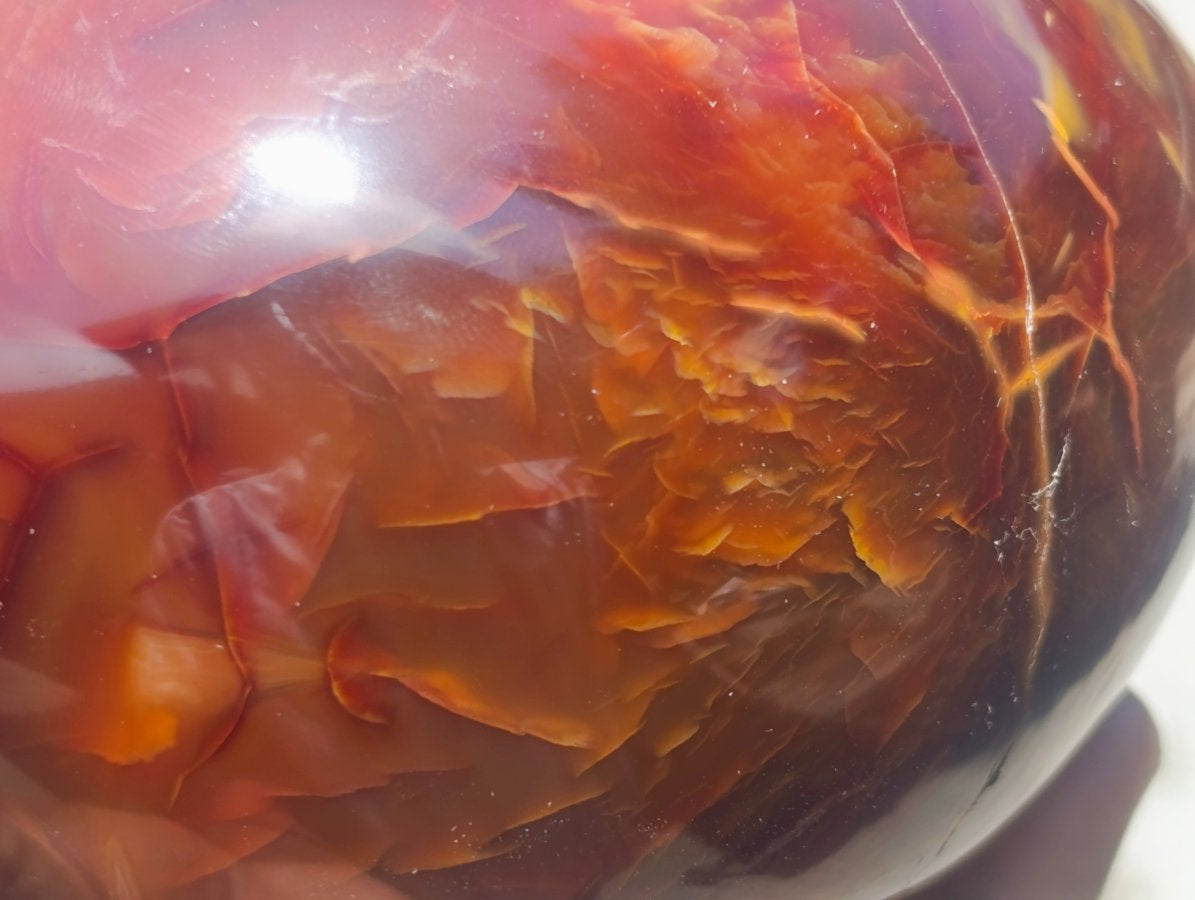 Polished Carnelian Agate Gemstone Bowls x 2 From Madagascar