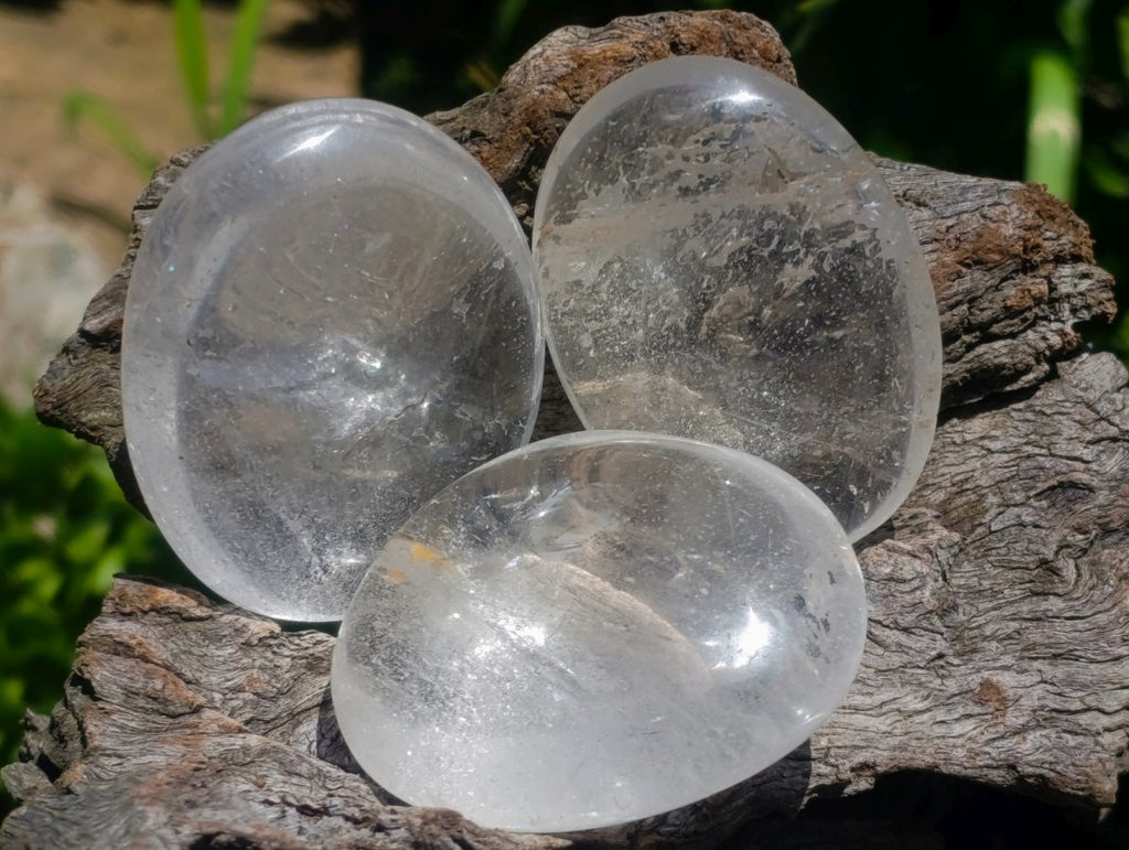 Polished Rock Crystal Galets x 20 From Amoron’i Mania, Madagascar