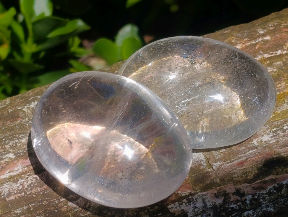 Polished Rock Crystal Galets x 20 From Amoron’i Mania, Madagascar