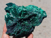 Natural Silky Malachite Specimens x 3 From Kasompe, Congo