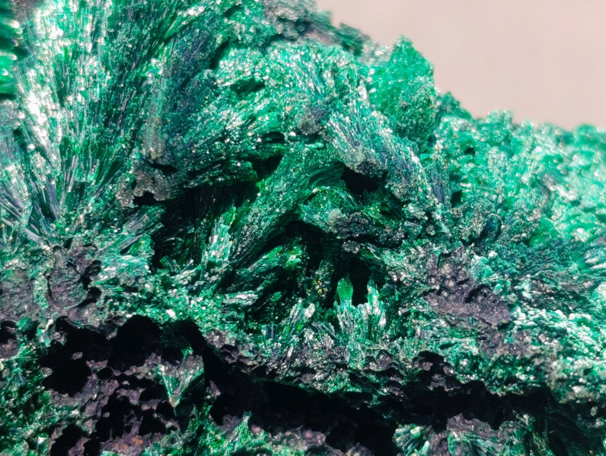 Natural Silky Malachite Specimens x 3 From Kasompe, Congo