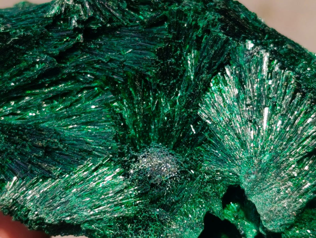 Natural Silky Malachite Specimens x 3 From Kasompe, Congo