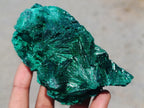 Natural Silky Malachite Specimens x 3 From Kasompe, Congo