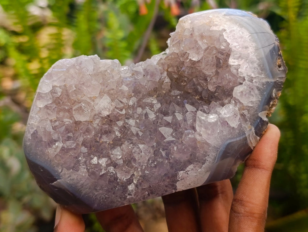 Polished Agate Amethyst Geodes x 4 From Maintirano, Madagascar