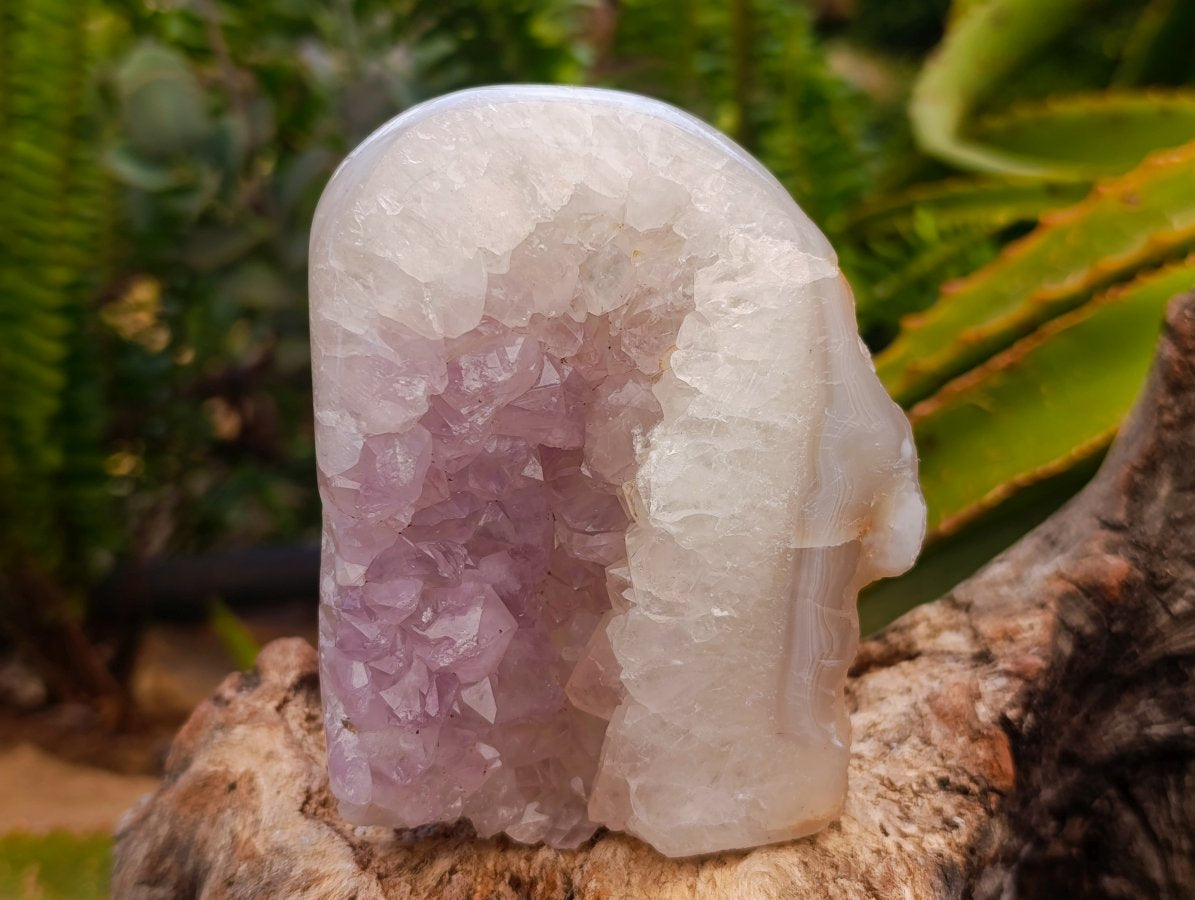 Polished Agate Amethyst Geodes x 4 From Maintirano, Madagascar