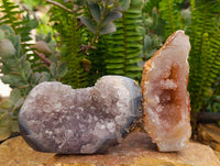 Polished Agate Amethyst Geodes x 4 From Maintirano, Madagascar
