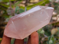 Polished Double Terminated Gemmy Rose Quartz Crystals x 6 From Madagascar