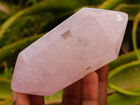 Polished Double Terminated Gemmy Rose Quartz Crystals x 6 From Madagascar