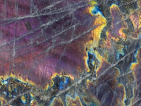 Polished Large Rare Purple Sunset Flash Labradorite Standing Free Form x 1 From Madagascar