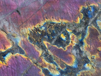 Polished Large Rare Purple Sunset Flash Labradorite Standing Free Form x 1 From Madagascar