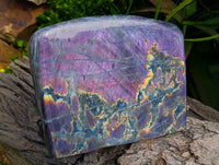 Polished Large Rare Purple Sunset Flash Labradorite Standing Free Form x 1 From Madagascar