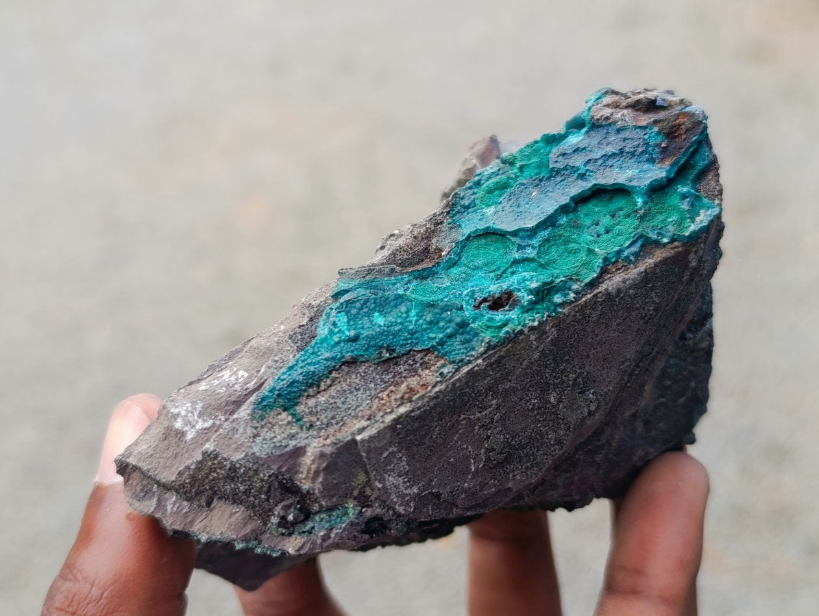 Natural Libethenite Crystals On Dolomite Matrix Specimens x 5 From Shituru, Congo