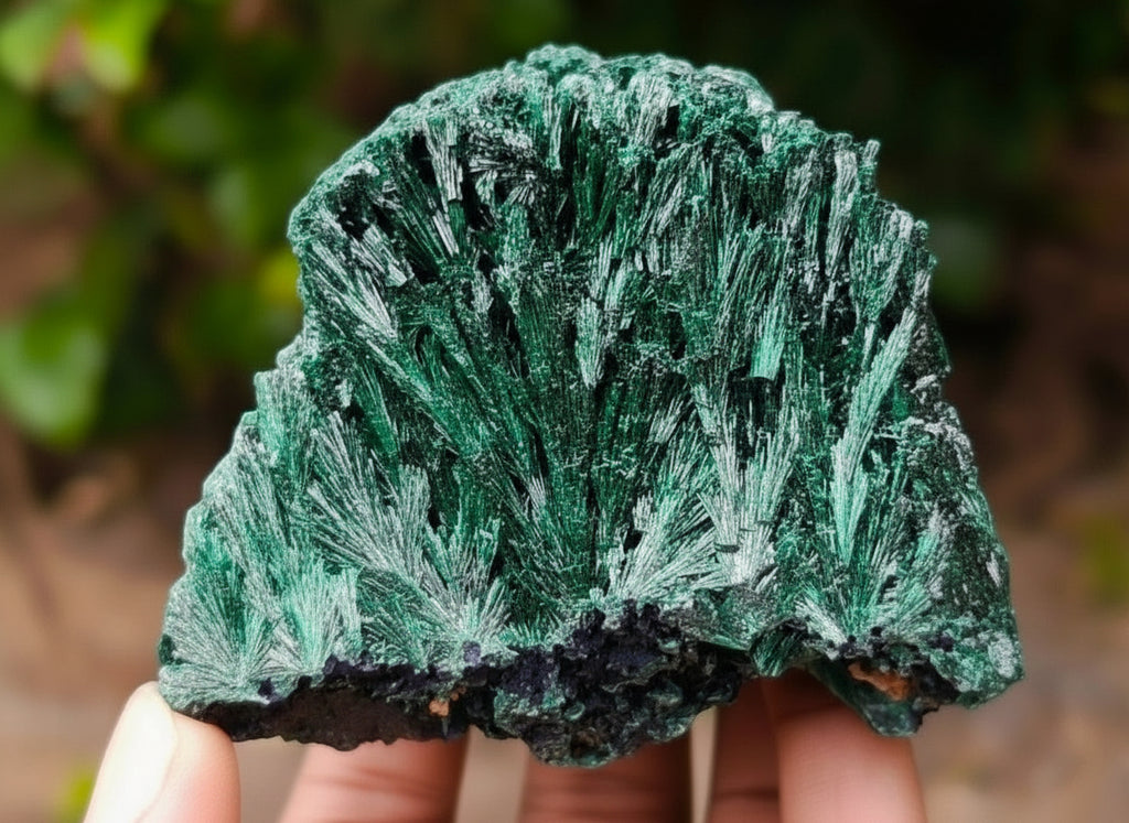 Natural Silky Malachite Specimens x 2 From Kasompe, Congo