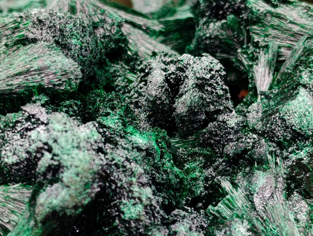 Natural Silky Malachite Specimens x 2 From Kasompe, Congo