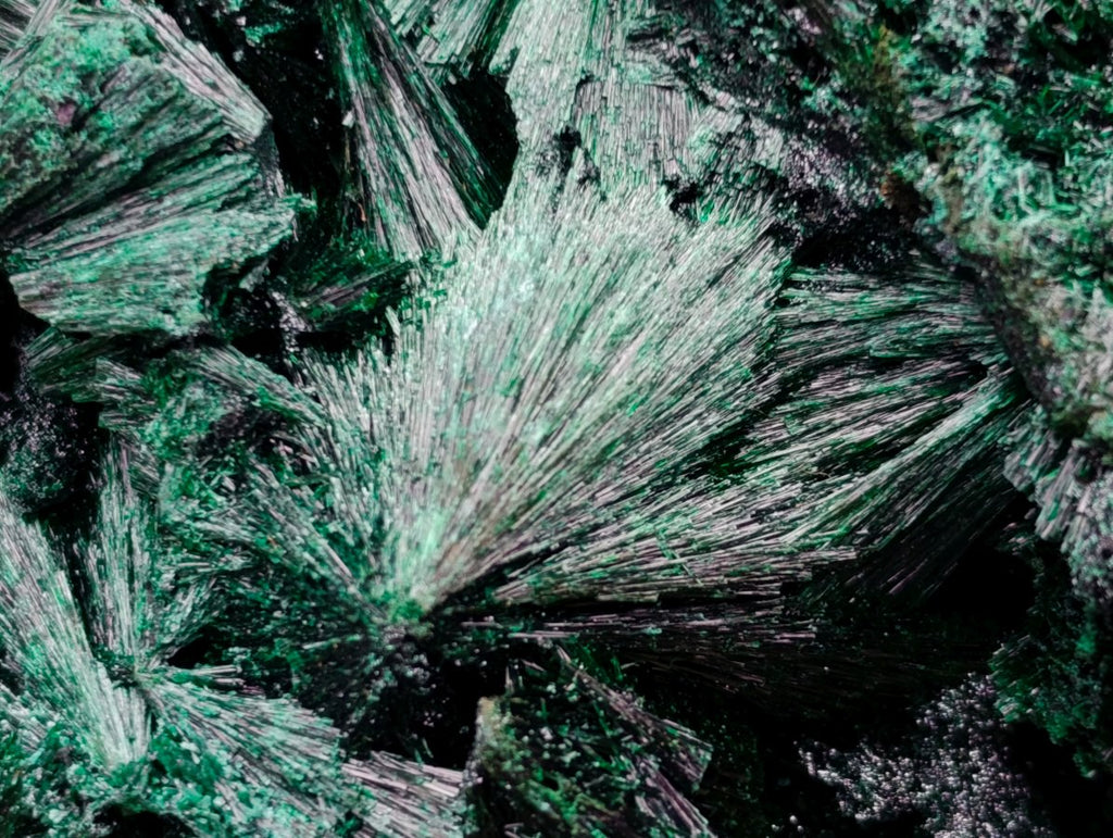 Natural Silky Malachite Specimens x 2 From Kasompe, Congo