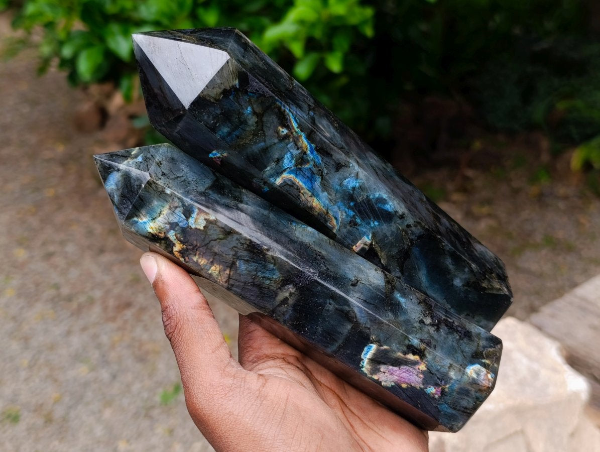 Polished Labradorite Display Crystals x 2 From Madagascar
