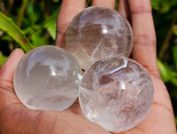 Polished Mixed Quartz Crystal Spheres x 12 From Madagascar
