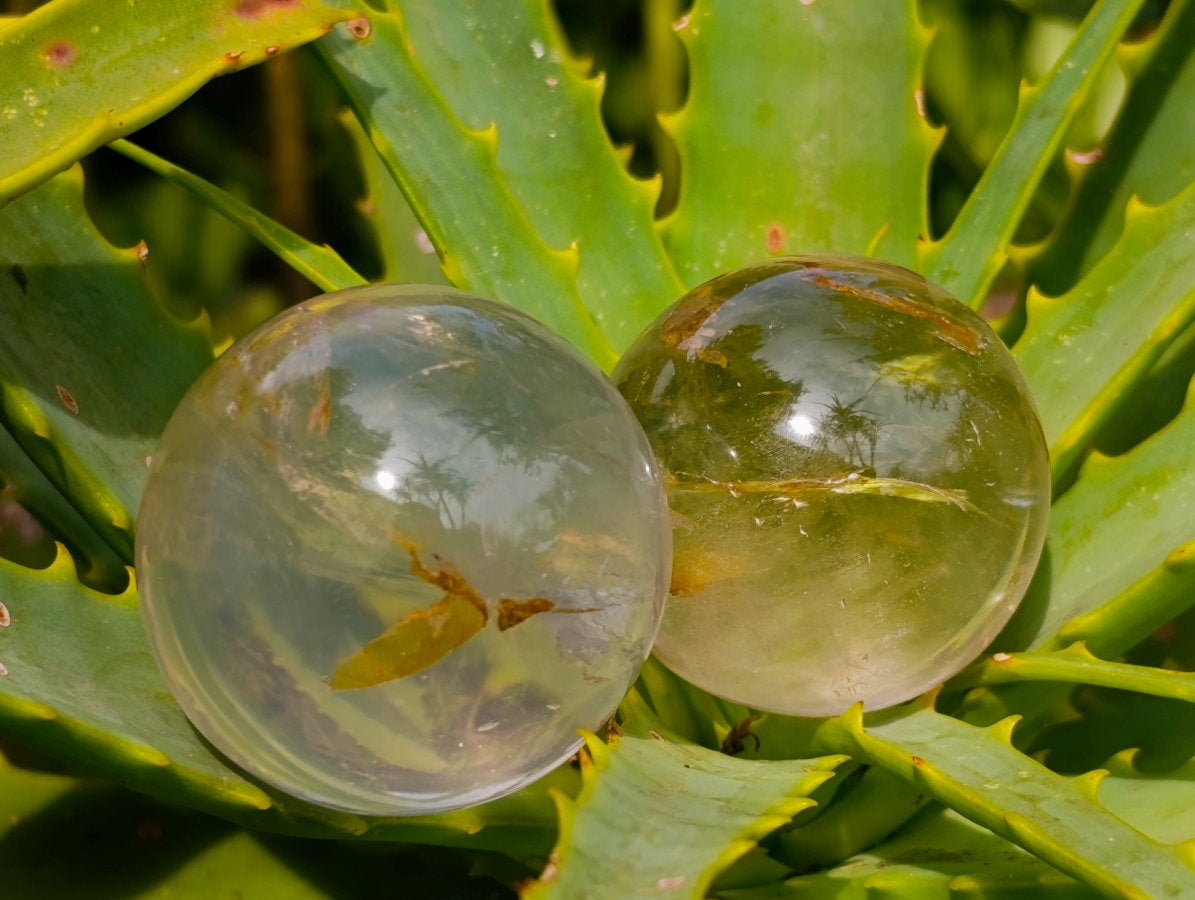 Polished Mixed Quartz Crystal Spheres x 12 From Madagascar