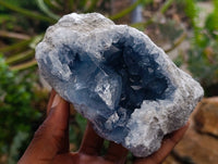Natural Blue Celestite Geode Specimens x 2 From Sakoany, Madagascar