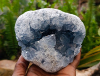 Natural Blue Celestite Geode Specimens x 2 From Sakoany, Madagascar
