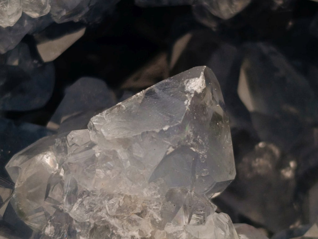 Natural Blue Celestite Geode Specimens x 2 From Sakoany, Madagascar