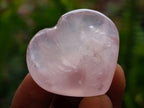 Polished Gemmy Rose Quartz Hearts x 20 From Madagascar
