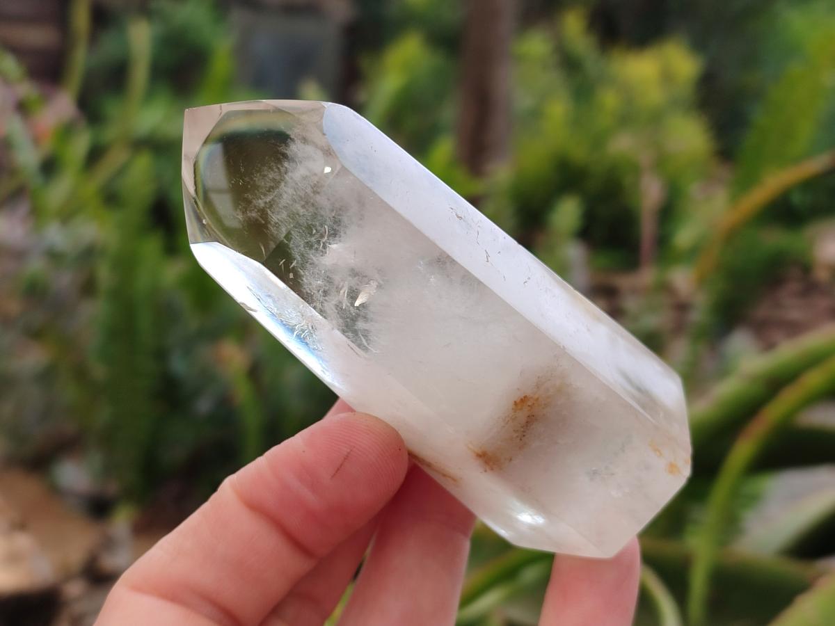 Polished Wispy Phantom Smokey Quartz Crystals x 6 From Madagascar