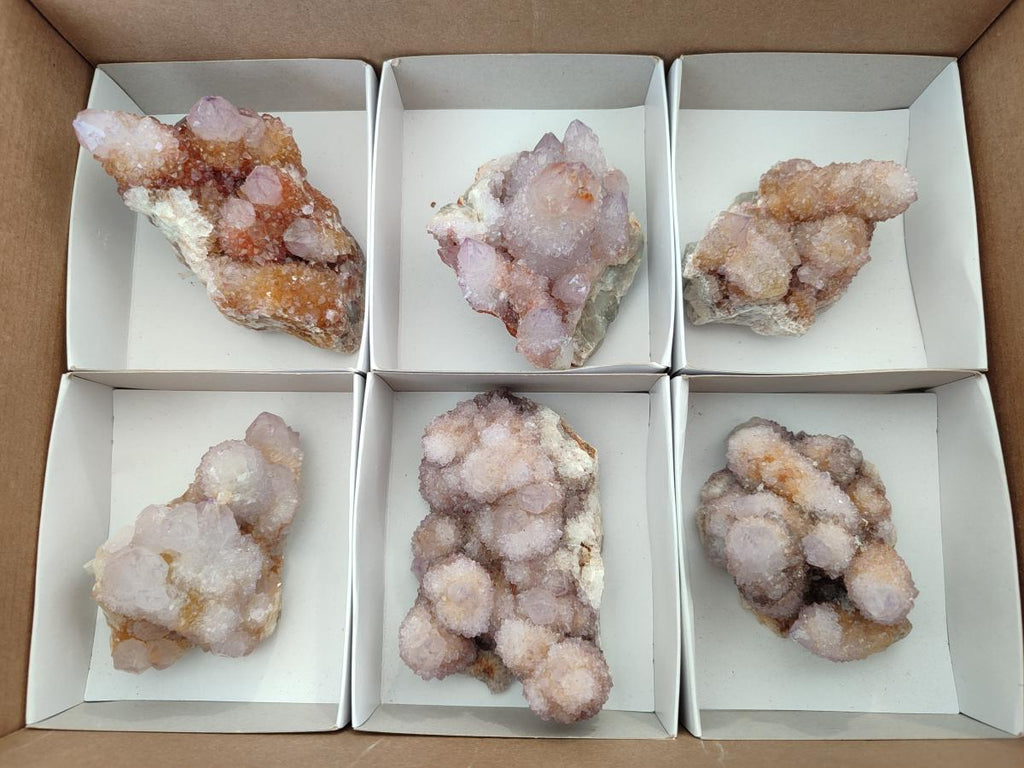 Natural Amethyst Spirit Clusters x 6 From Boekenhouthoek, South Africa