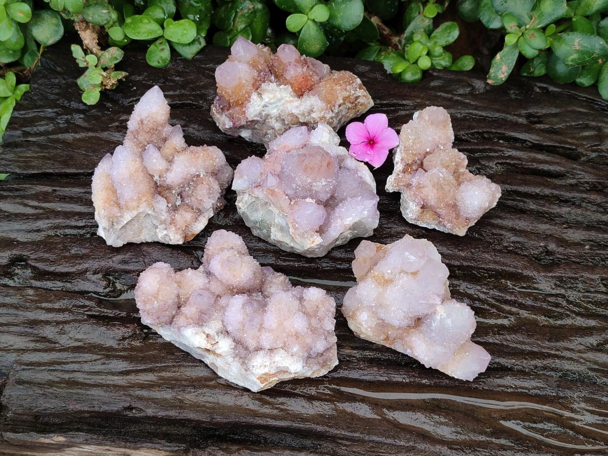 Natural Amethyst Spirit Clusters x 6 From Boekenhouthoek, South Africa
