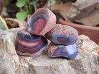 Polished Red Shashe River Agate Nodules x 48 From Shashe River, Zimbabwe