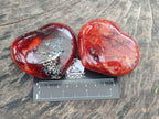 Polished Carnelian Agate Gemstone Hearts x 6 From Madagascar - Toprock Gemstones and Minerals 