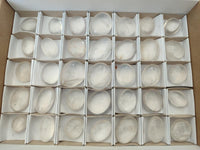 Polished Small Girasol Pearl Quartz Palm Stones x 35 From Ambatondrazaka, Madagascar