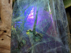 Polished XL Rare Purple Sunset Flash Labradorite Standing Free Form x 1 From Madagascar