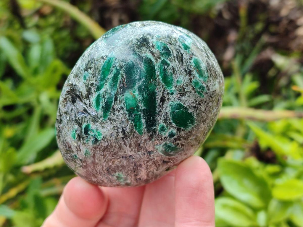 Polished Emerald Mica 'Mutokolite' Free Forms x 6 From Mutoko, Zimbabwe